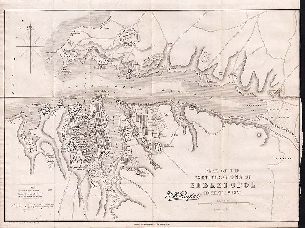 Plan of the Fortifications of Sebastopol to Sept. 1st, 1854.
