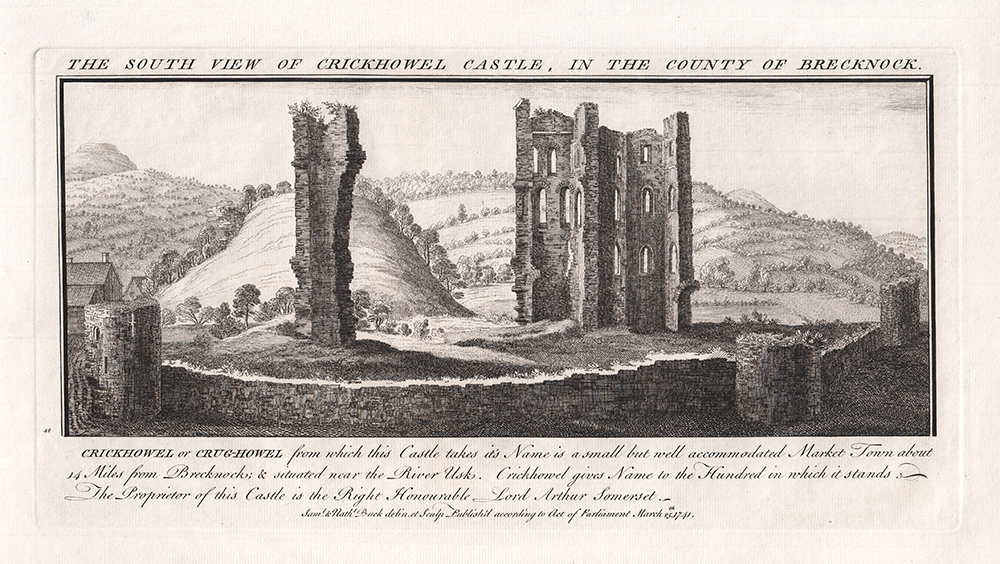 The South View of Crickhowel Castle in the County of Brecknock 
