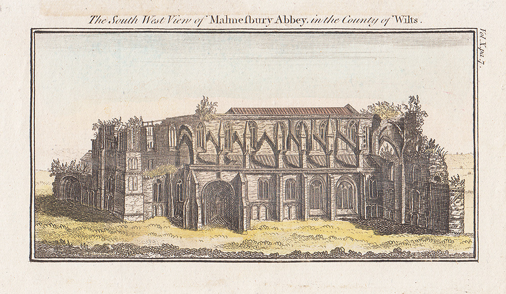 The South West view of Malmesbury Abbey in the County of Wilts 