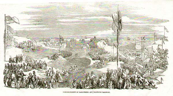 Commencement of Ballymena and Portrush Railway.