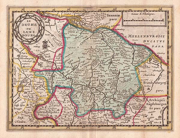Le Duchy de Lunebourg    -   Pieter  Van der Aa 1659-1733