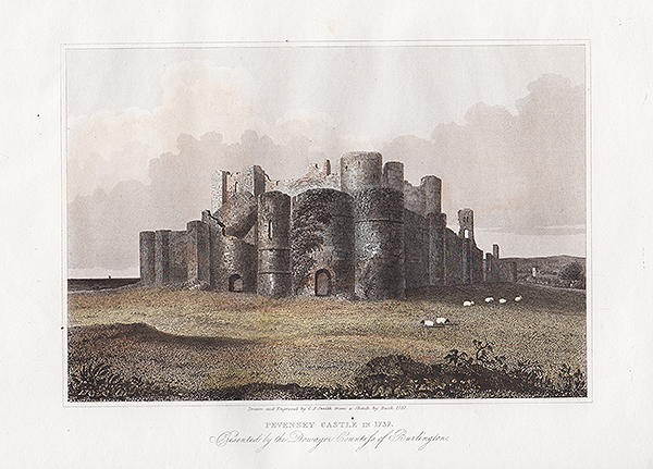 Pevensey Castle in 1737
