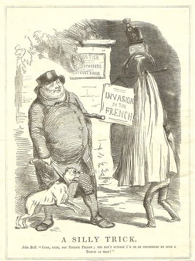 A Silly Trick.  (an tique print)
