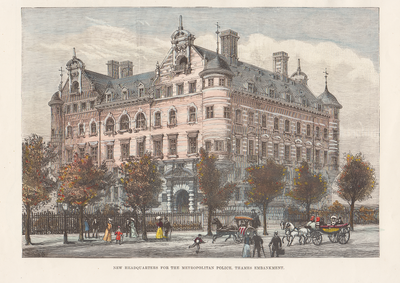 New Headquarters for the Metropolitan Police, Thames Embankment.