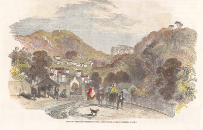 Spas of England - Matlock Bath Derbyshire  (antique print)
