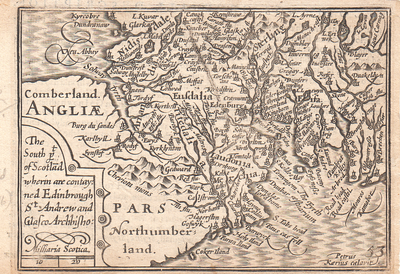 Pieter Van den Keere - South pt. Scotland wherein are contained Edinburgh, St Andrew.....