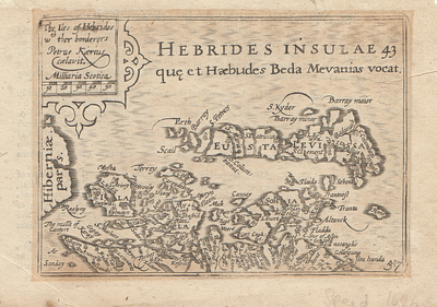 Pieter Van den Keere - Isles of Hebrides  (antique map)