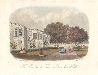 The Garden and Terrace Haddon Hall (antique print)