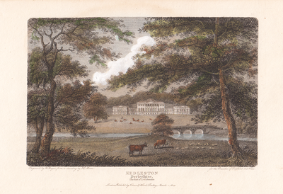 Kedleston Derbyshire The Seat of Lord Scarsdale  (antique print)