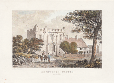 Mackworth Castle.  (antique print)
