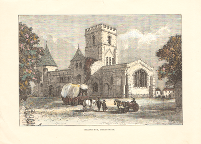 Melbourne Derbyshire  (antique print)