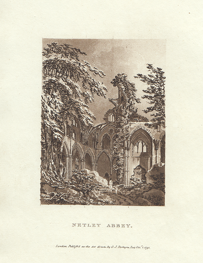 Netley Abbey.  (antique prints)