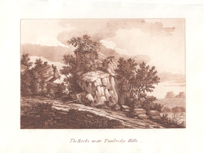 The Rocks near Tunbridge Wells.  (antique print)