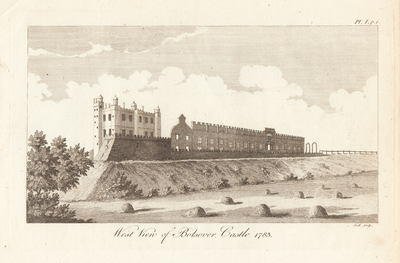 West View of Bolsover Castle 1783 (antique print)