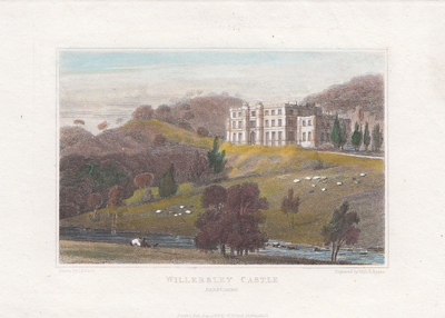 Willersley Castle.  (antique print)