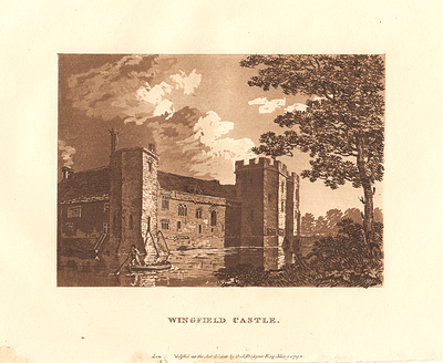 Wingfield Castle.  (antique map)