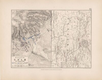 Battle of Culm 29th August 1813   (antique battle plan)