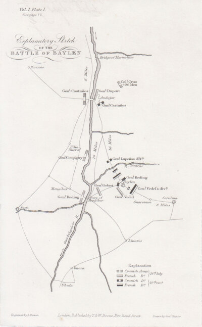 Explanatory Sketch of the Battle of Baylen