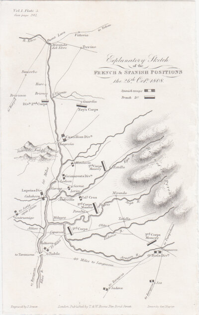 Explanatory Sketch of the French & Spanish Positions the 26th Oct 1809