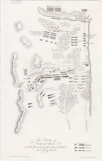 The Battle of Talavera at the period of the final attack 28th July 1809