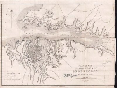 Plan of the Fortifications of Sebastopol to Sept 1st 1854