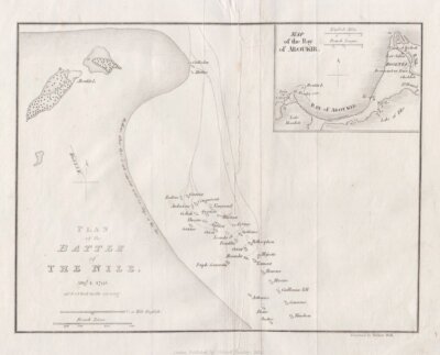 Plan of the Battle of The Nile, Aug.1st, 1798 at 8 o'clock in the evening.