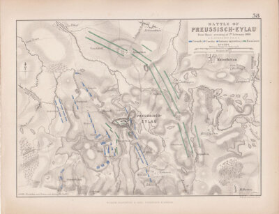 Battle of Preussisch-Eylau - First Sheet evening of 7th February 1807