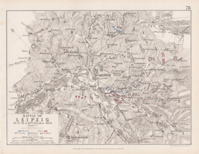 Battle of Leipzig 16th 17th18th & 19th October 1813 Sheet 1