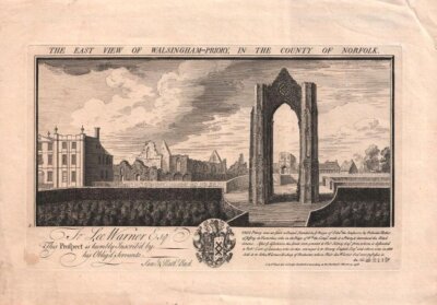 The East View of Walsingham Priory, in the County of Norfolk.