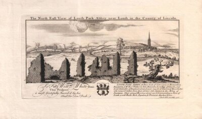 The North East View of Louth Park Abbey near Louth, in the County of Lincoln.