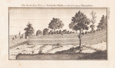 The North East View of Sylchester Walls, in the County of Hampshire.