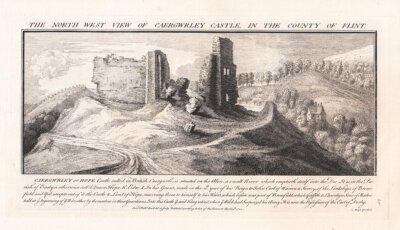 The North West view of Caergwrley Castle