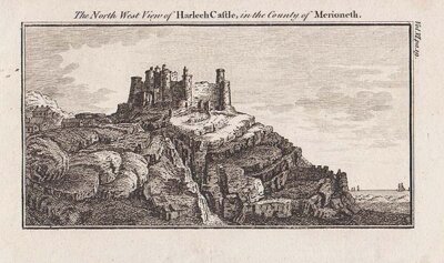 The North West view of Harlech Castle in the County of Merioneth 