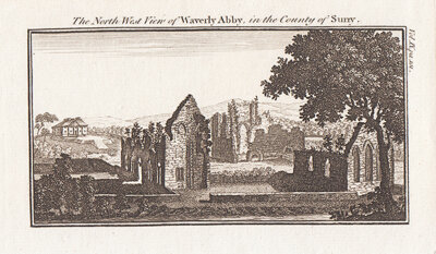 The North West View of Waverly Abby in the County of Surry 