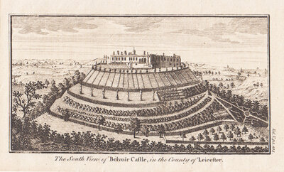 The South view of Belvoir Castle in the County of Leicester 