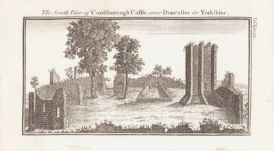 The South View of Conisborough Castle near Doncaster in Yorkshire.