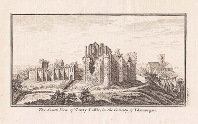 The South view of Coyty Castle in the County of Glamorgan 