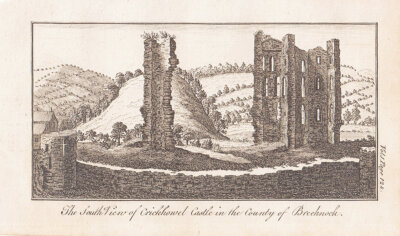 The South View of Crickhowel Castle in the County of Brecknock 
