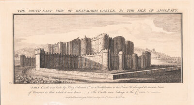 The South East View of Beaumaris Castle in the Isle of Anglesey 