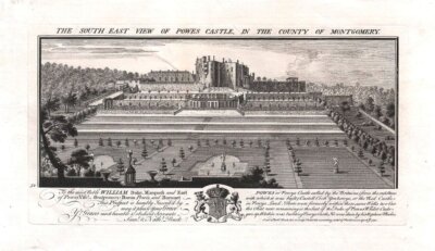 The South East View of Powes Castle in the County of Montgomeryshire.