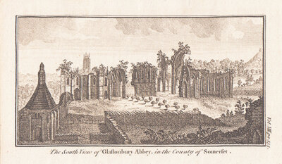 The South view of Glastonbury Abbey in the County of Somerset 