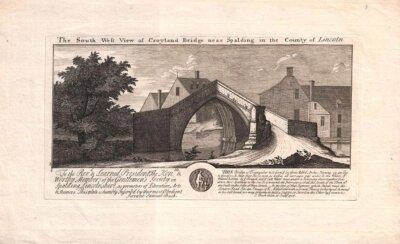 The South West View of Croyland Bridge, near Spalding in the County of Lincoln.
