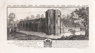 The South West View of Stoke Castle in the County of Salop