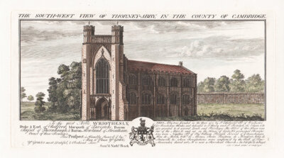 The South - West View of Thorney - Abby in the County of Cambridge 