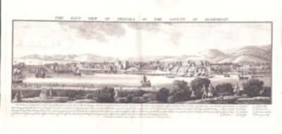 The East View of Swansea in the County of Glamorgan.