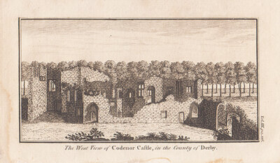 The West view of Codenor Castle in the County of Derby