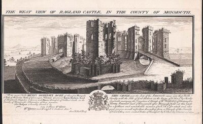 The West View of Ragland Castle in the County of Monmouth 