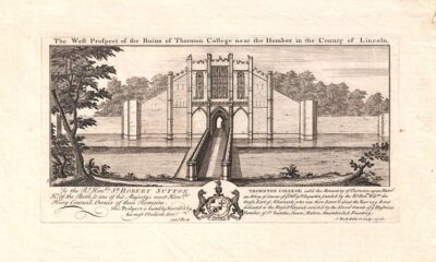 The West Prospect of the Ruins of Thornton College near the Humber, in the County of Lincoln.