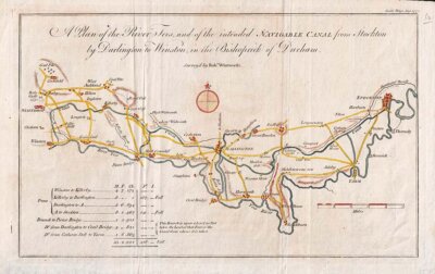Canal from Stockton by Darlington to Winston