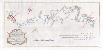 A Plan of the River Salwarp.... (antique canal map)